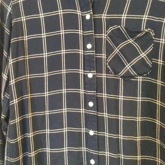Aeropostale Button Down Plaid Blouse - Picture 2 of 5